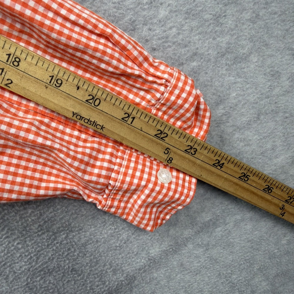 Clemson Tigers Columbia PFG Shirt Mens XXL Orange Gingham Check Super Bonehead - Picture 9 of 9